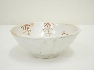 粉引メダカ図茶碗